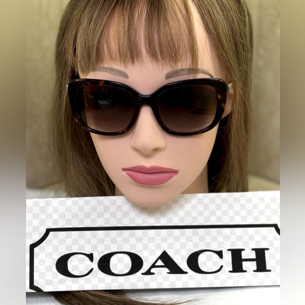 New Coach HC8229 L004 548513 Dark Tortoise Sunglasses - Picture 2 of 15